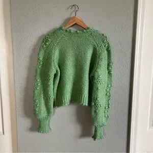 Zara Sweaters Zara Green Jewel Button Cardigan Poshmark